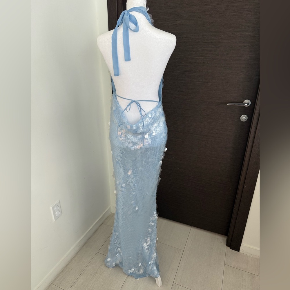 Rat & Boa Light Blue Sequin Backless Dress Size XS - Picture 4 of 8